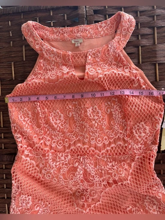 Reba Coral Lace Halter Maxi Dress - Picture 8 of 10